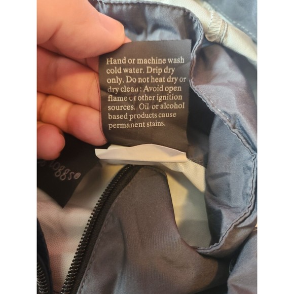 Frogg Toggs River Toadz Windbreaker Hooded Rain Jacket Blue/Gray - Size S/M - Picture 4 of 8